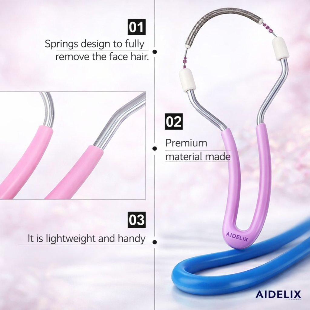 AIDELIX™ - Portable Painless Spring Facial Epilator for Face
